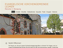 Tablet Screenshot of ev-kirche-leimen.de